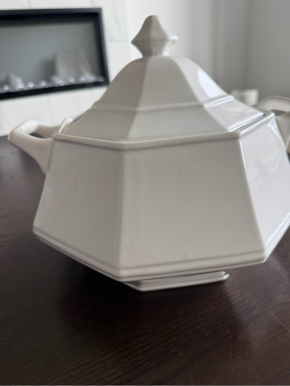 Vtg Laughlin Tureen large Classic White Ironstone w/lid